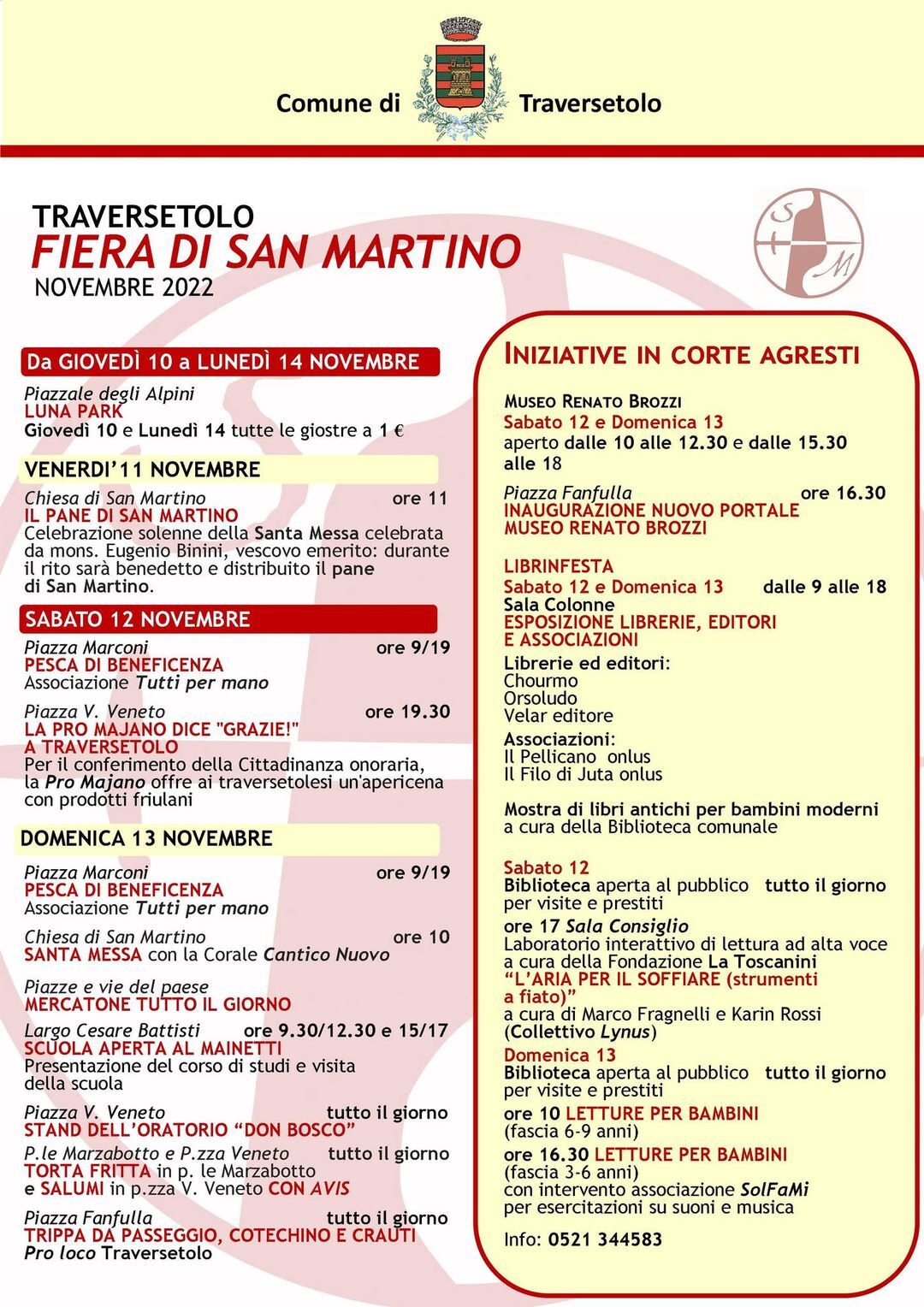 Traversetolo: Fiera di San Martino, dal 10 al 14 novembre 2022