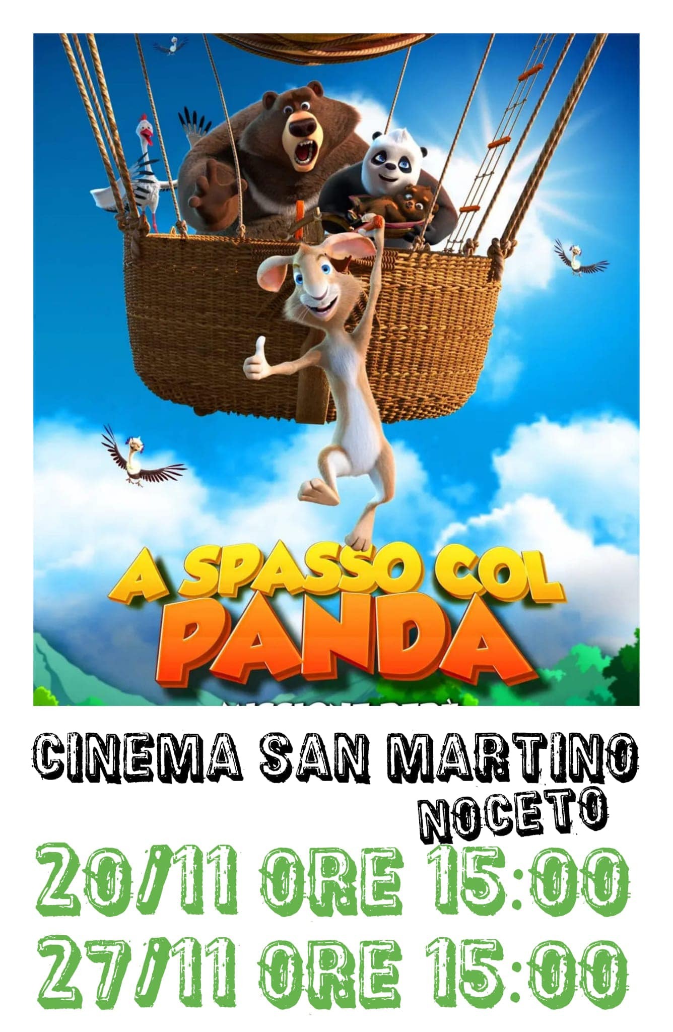 A spasso con panda  al cinema San Martino a Noceto