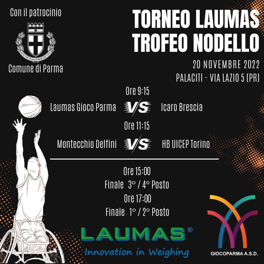 TROFEO LAUMAS ELETTRONICA, trofeo storico del Basket in Carrozzina in memoria di Pino Nodello e Franco Curcio.