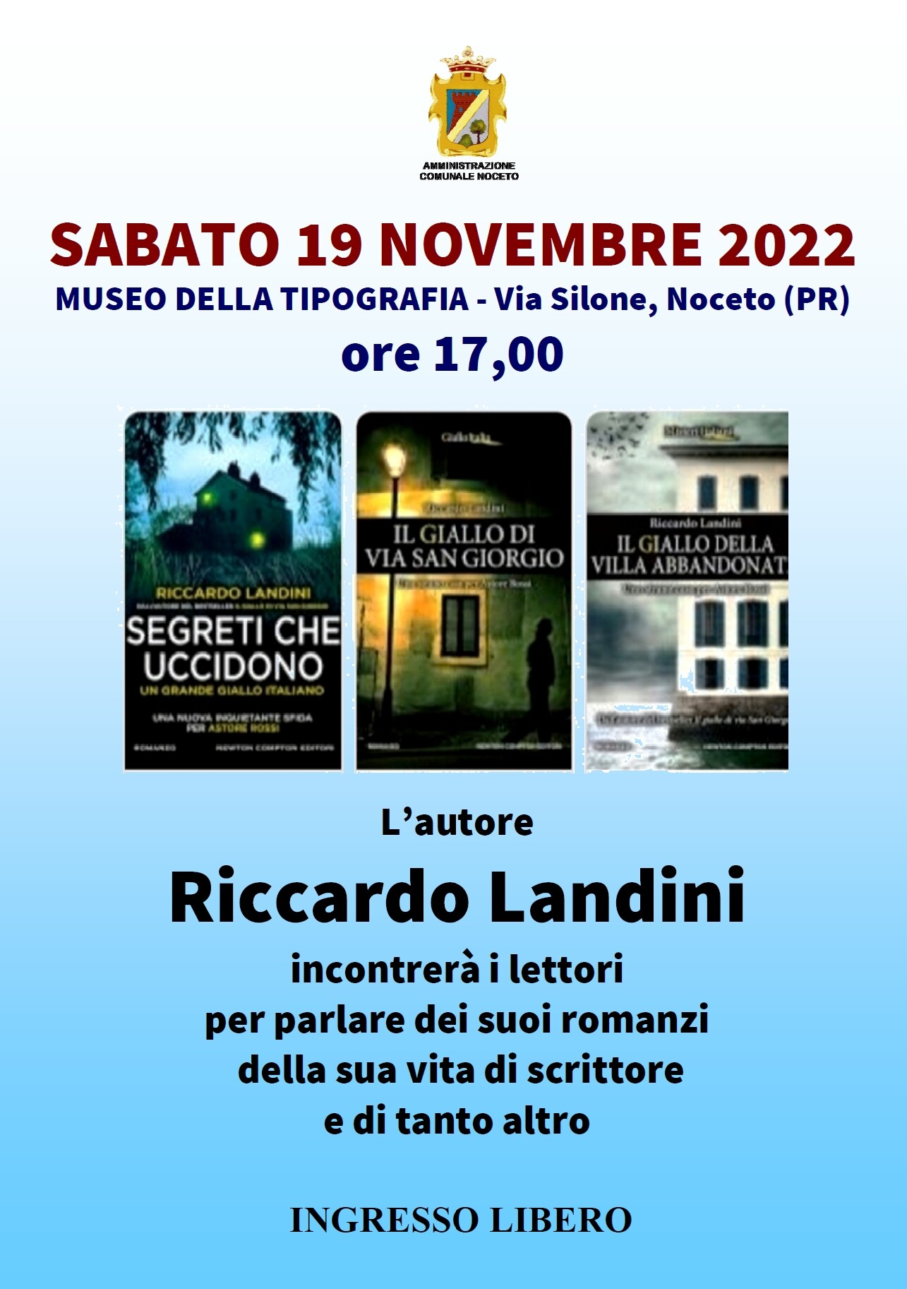 Incontro con lo scrittore Riccardo Landini