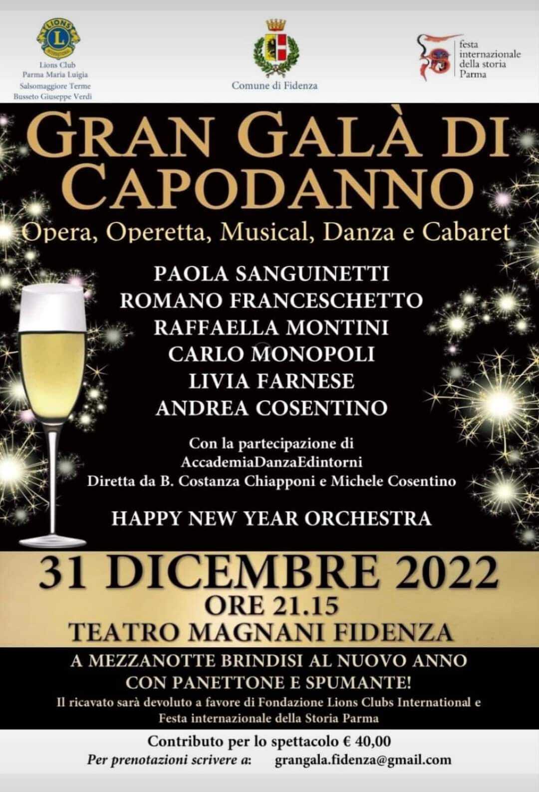 Gran galà di Capodanno al Teatro Magnani, opera, operetta, musical, danza, cabaret