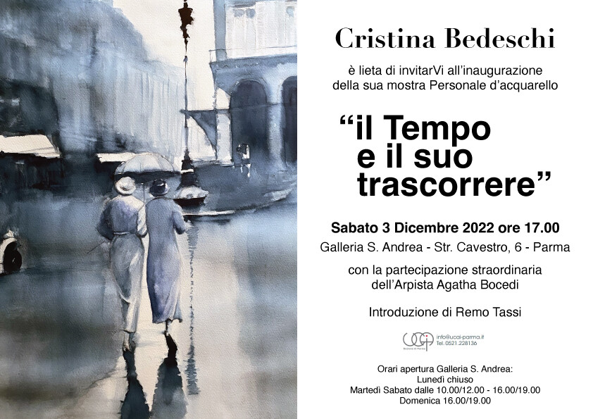Mostra personale di Cristina Bedeschi "il tempo e il suo trascorrere" in Galleria Sant'Andrea