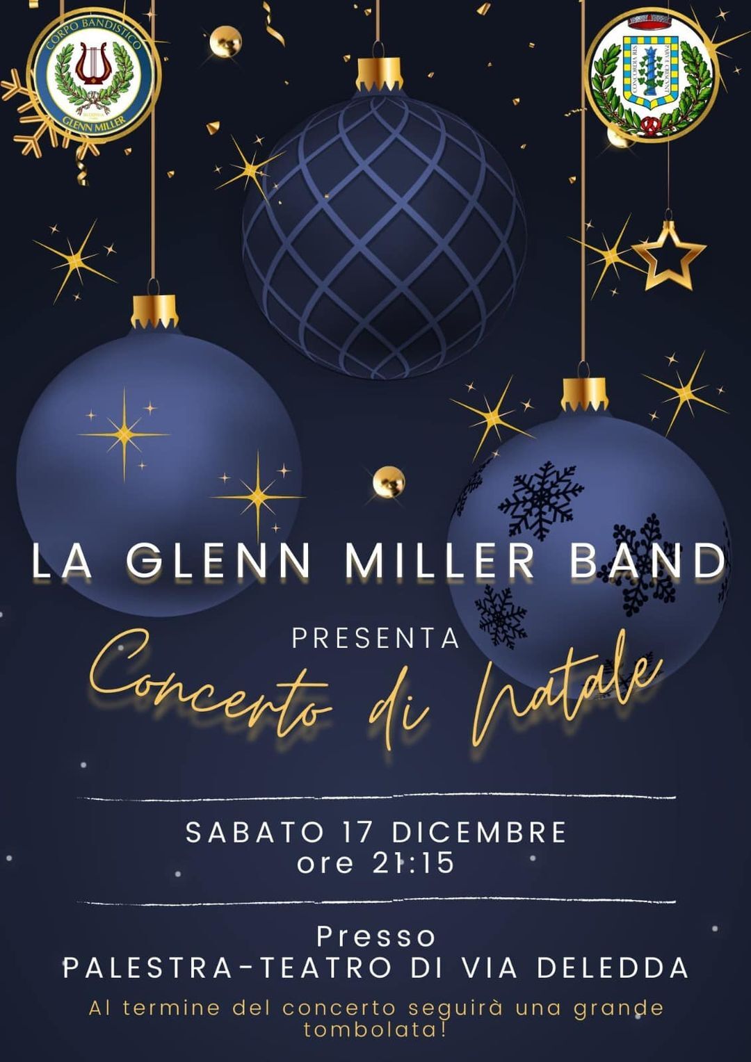 Concerto di Natale dellaGlenn Miller Band ✨ Al termine del concerto seguirà una grande tombolata!