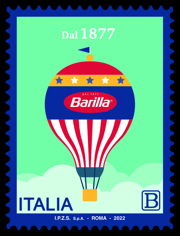 E' stato emesso oggi, 6 dicembre, un francobollo dedicato al 145°anniversario della fondazione di Barilla SpA