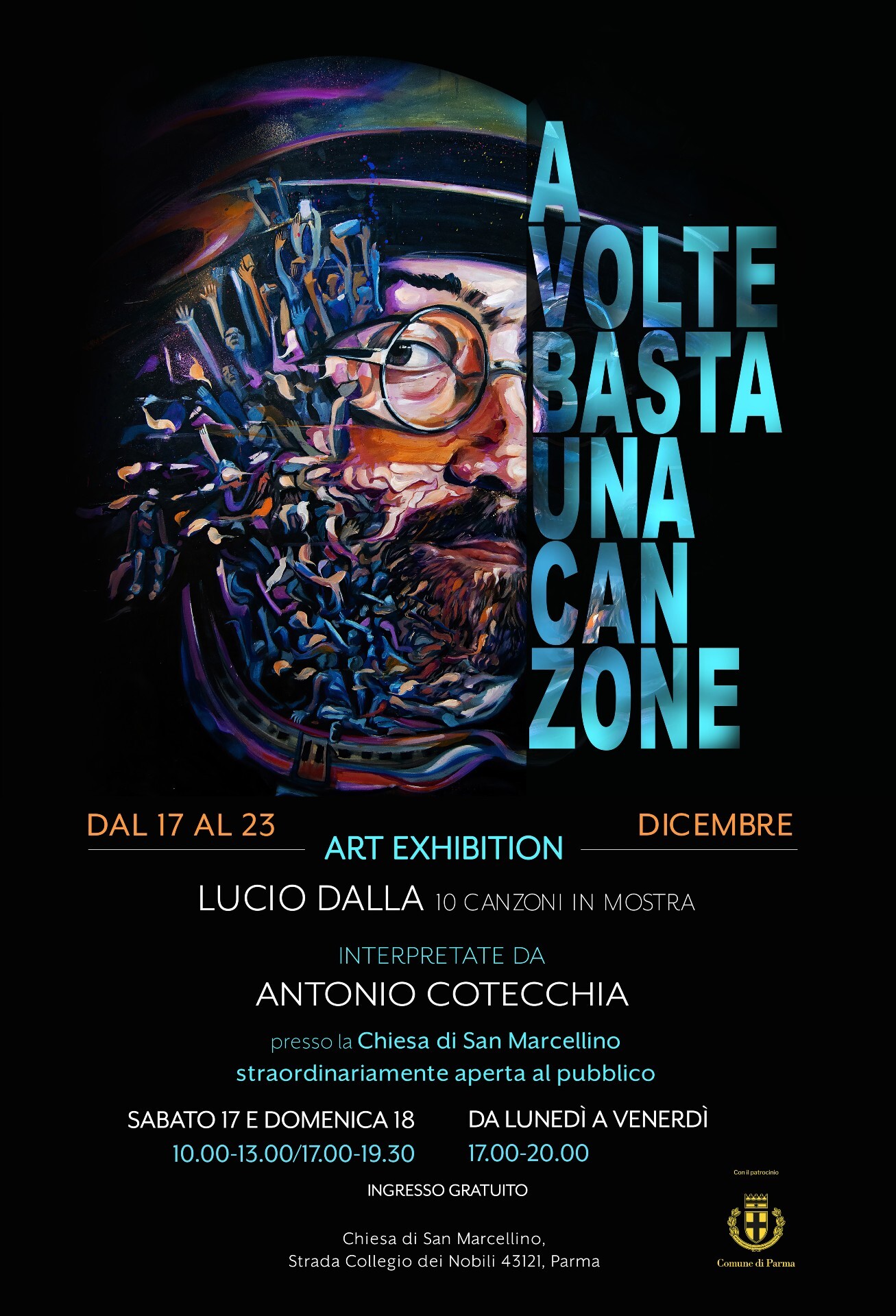 “A volte basta una canzone”: a Parma la mostra pittorica e sonora dedicata a Lucio Dalla di Antonio Cotecchia