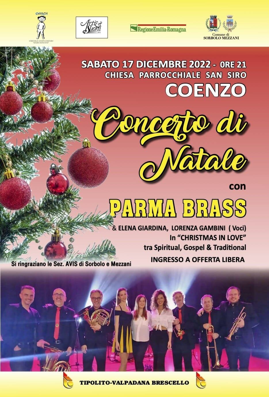 Concerto di Natale con i Parma Brass a Coenzo