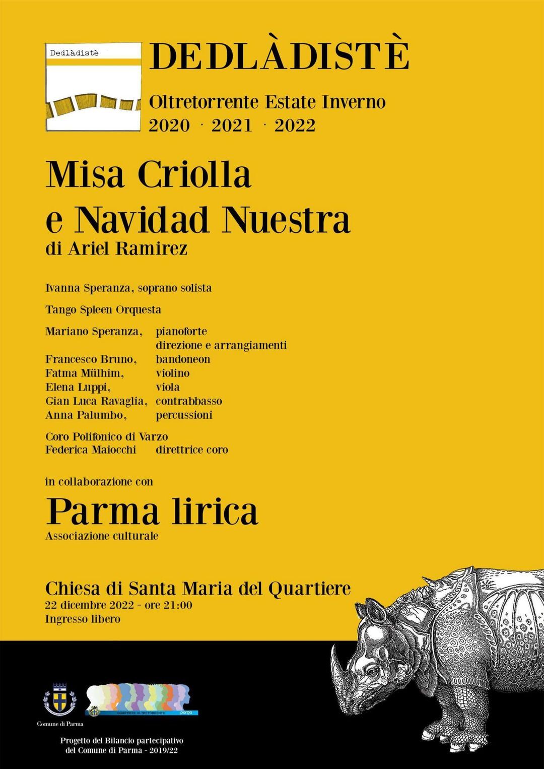 DEDLADISTE' - Concerto: Misa Criolla e Navidad Nuestra  concerto nella Chiesa di Santa Maria del Quartiere