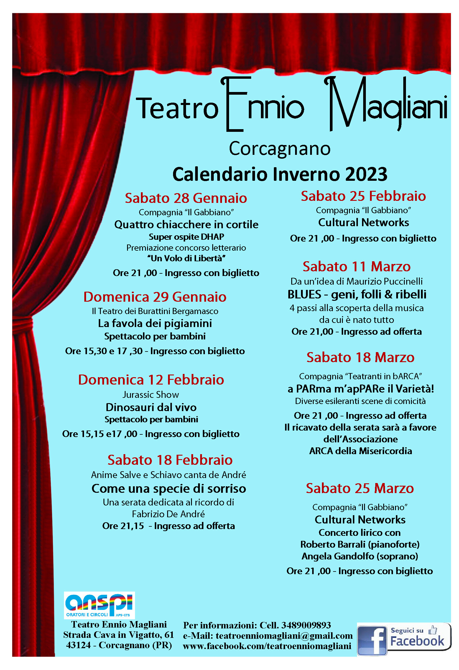 Programma del Teatro Ennio Magliani