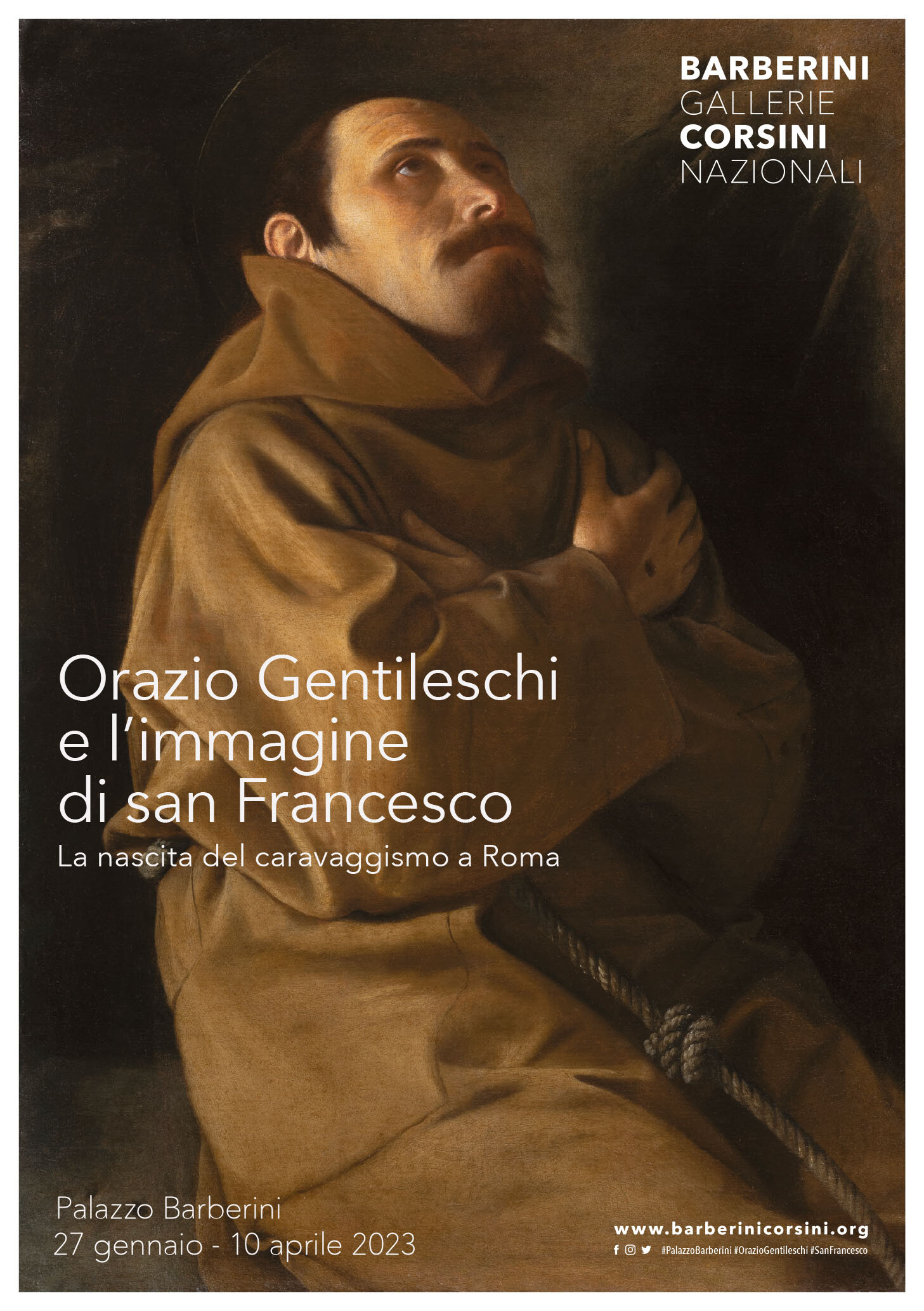 "Orazio Gentileschi e l’immagine di san Francesco. La nascita del caravaggismo a Roma" in mostra a Roma , Palazzo Barberini