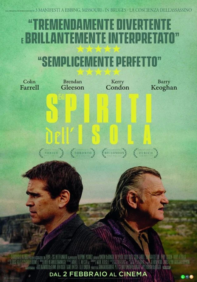 GLI SPIRITI DELL'ISOLA  Candidato a 9 “Premi Oscar 2023” al cinema Astra di Parma