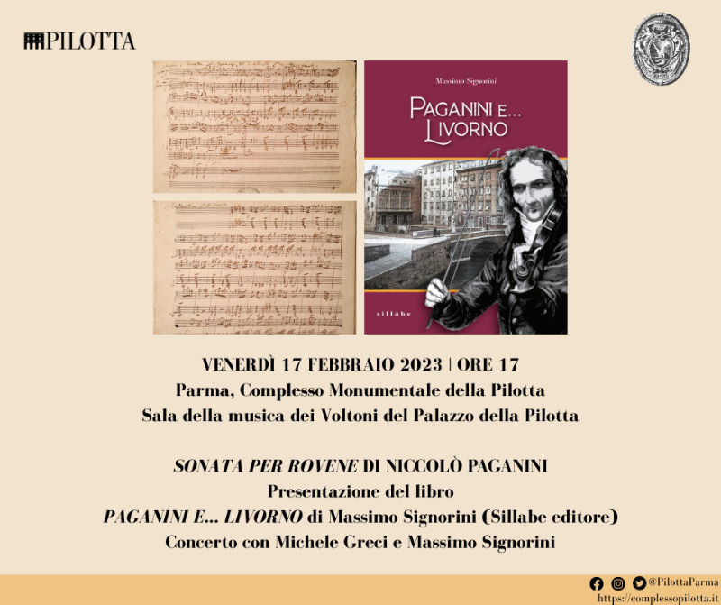 Sonata per Rovene di Niccolò Paganini  nella Sala della musica dei Voltoni