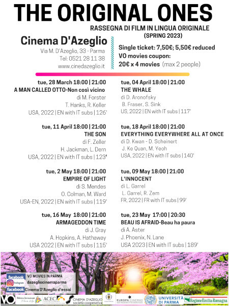 "The Original Ones" (film in lingua originale).  al cinema D'Azeglio di Parma