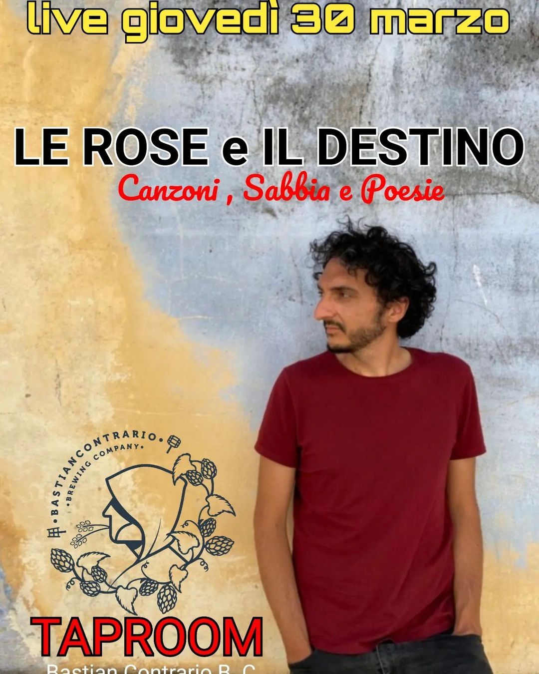 Al  Bastian Contrario Brewing Company giovedì è live music con  "Le rose e il destino"