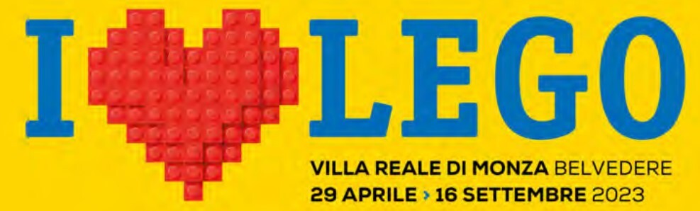 "I LOVE LEGO" nel  Belvedere della Villa Reale, Monza