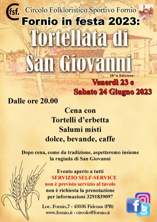 Fornio in festa 2023: Tortellata di San Giovanni