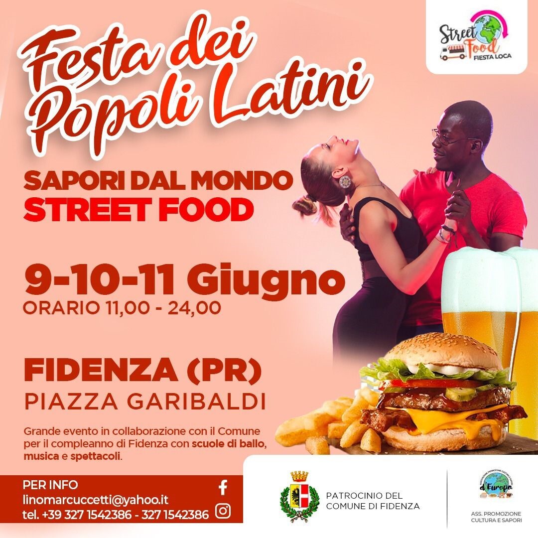 Fidenza, la Festa dei Popoli dal 9 all’11 giugno in Piazza Garibaldi