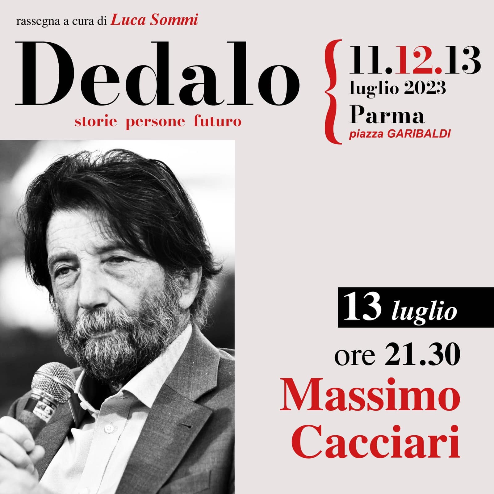 Massimo Cacciari a “Dedalo”, un salotto di incontri curati da Luca Sommi in piazza Garibaldi