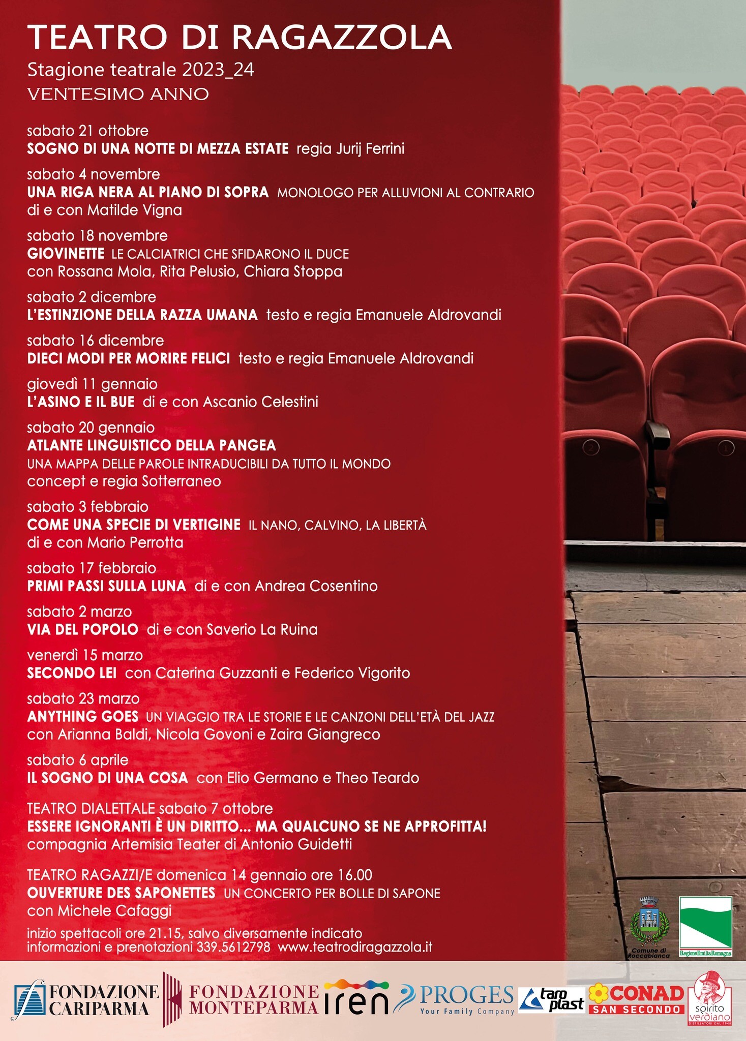 Stagione del Teatro di Ragazzola 2023-2024