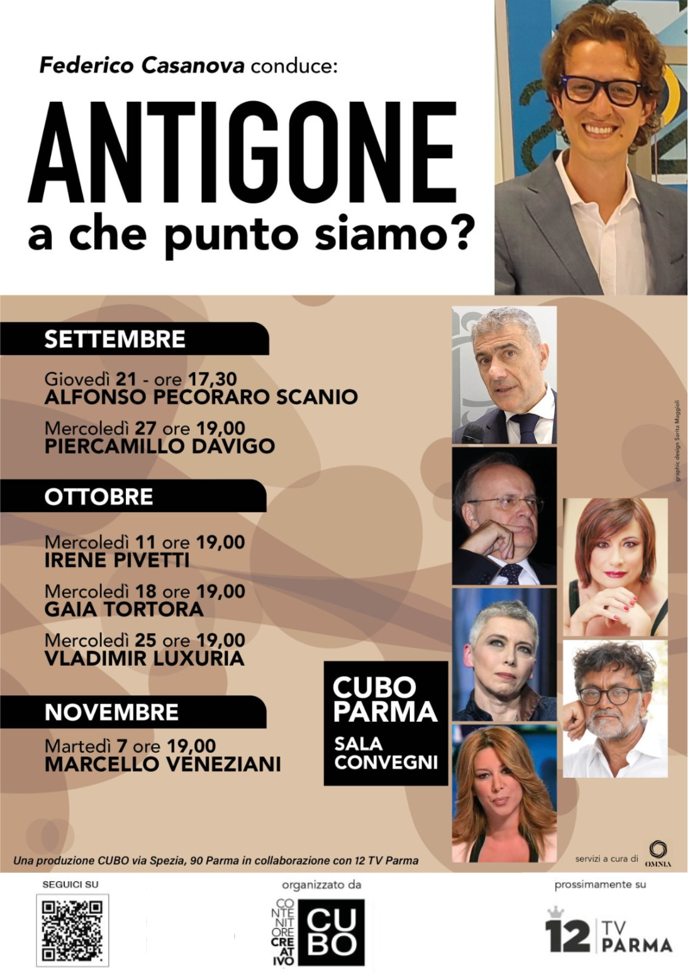 Rassegna ANTIGONE, incontri con Alfonso Pecoraro Scanio,  Piercamillo Davigo , Irene Pivetti,  Gaia Tortora e...