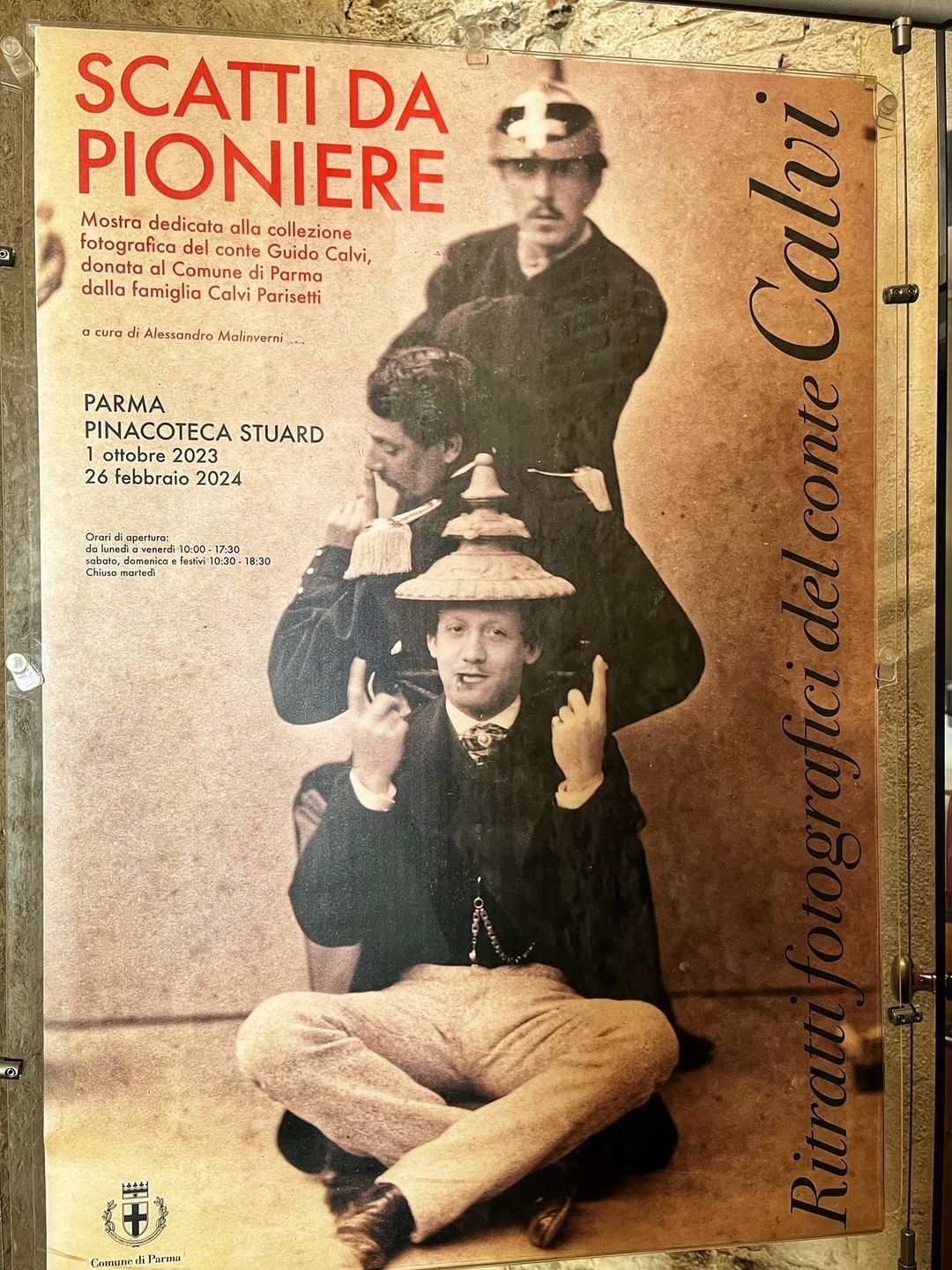 Alla Pinacoteca Stuard la mostra: “Scatti da pioniere. Ritratti fotografici del conte Calvi”.