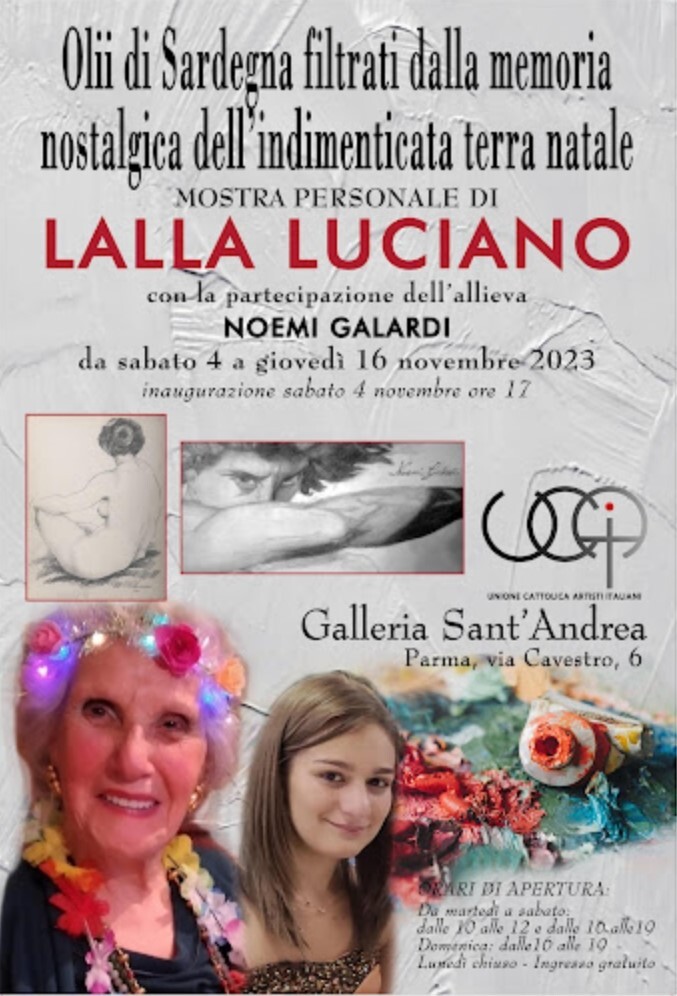 Alla Galleria S. Andrea a Parma la mostra personale di    Lalla Luciano