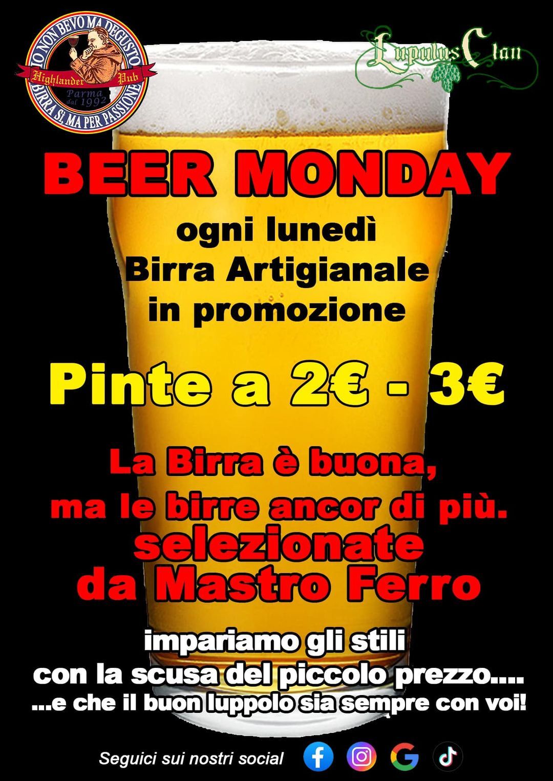 Beer monday all'Highlander Pub Beershop Di Parma,
