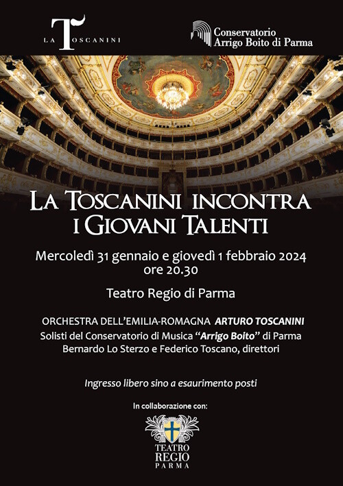 La Toscanini incontra i Giovani Talenti 2024, 2 concerti al Teatro Regio
