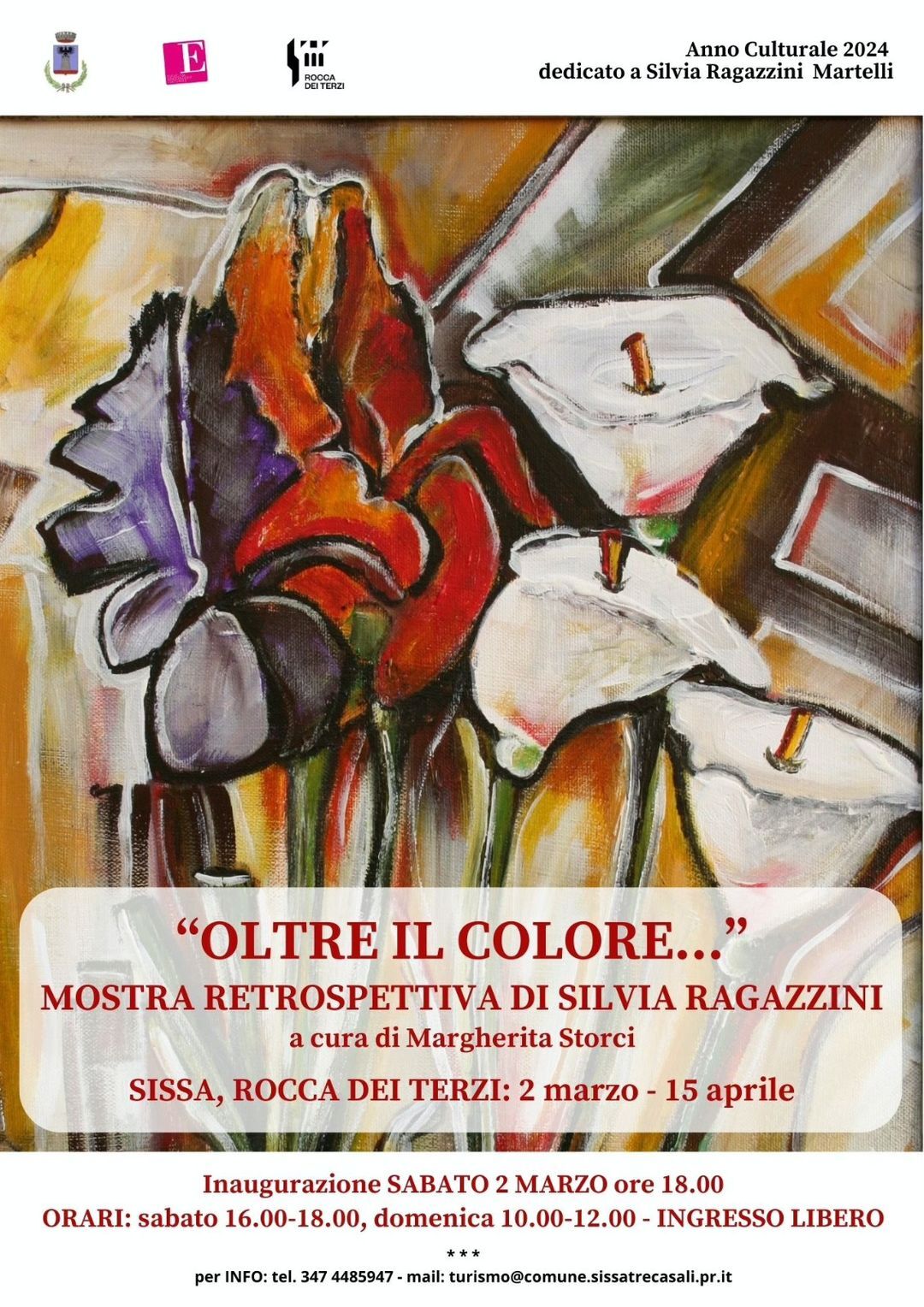 "Oltre il colore..." mostra retrospettiva in memoria di Silvia Ragazzini Martelli nella Rocca di Sissa
