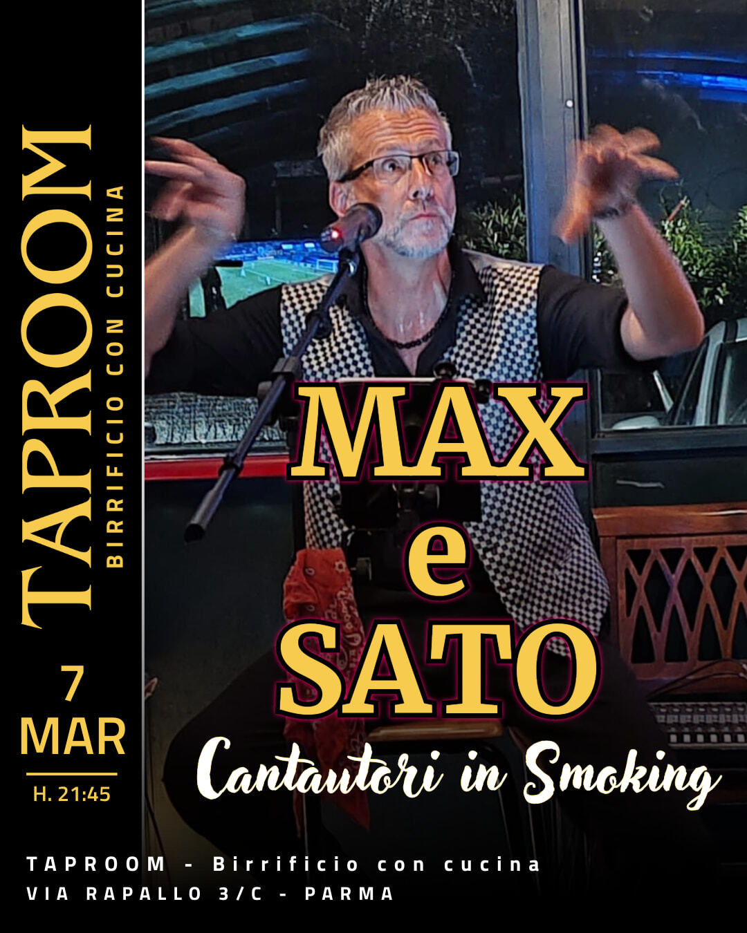 Alla TAPROOM B.C.  giovedì è live music con Max e Sato