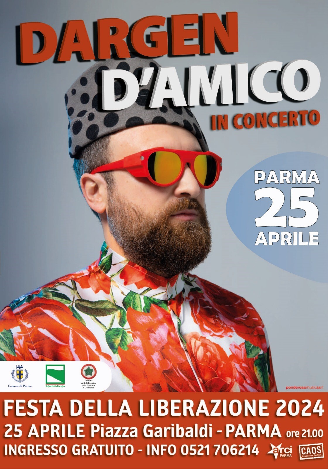 Concerto del 25 aprile con Dargen D’Amico in Piazza Garibaldi