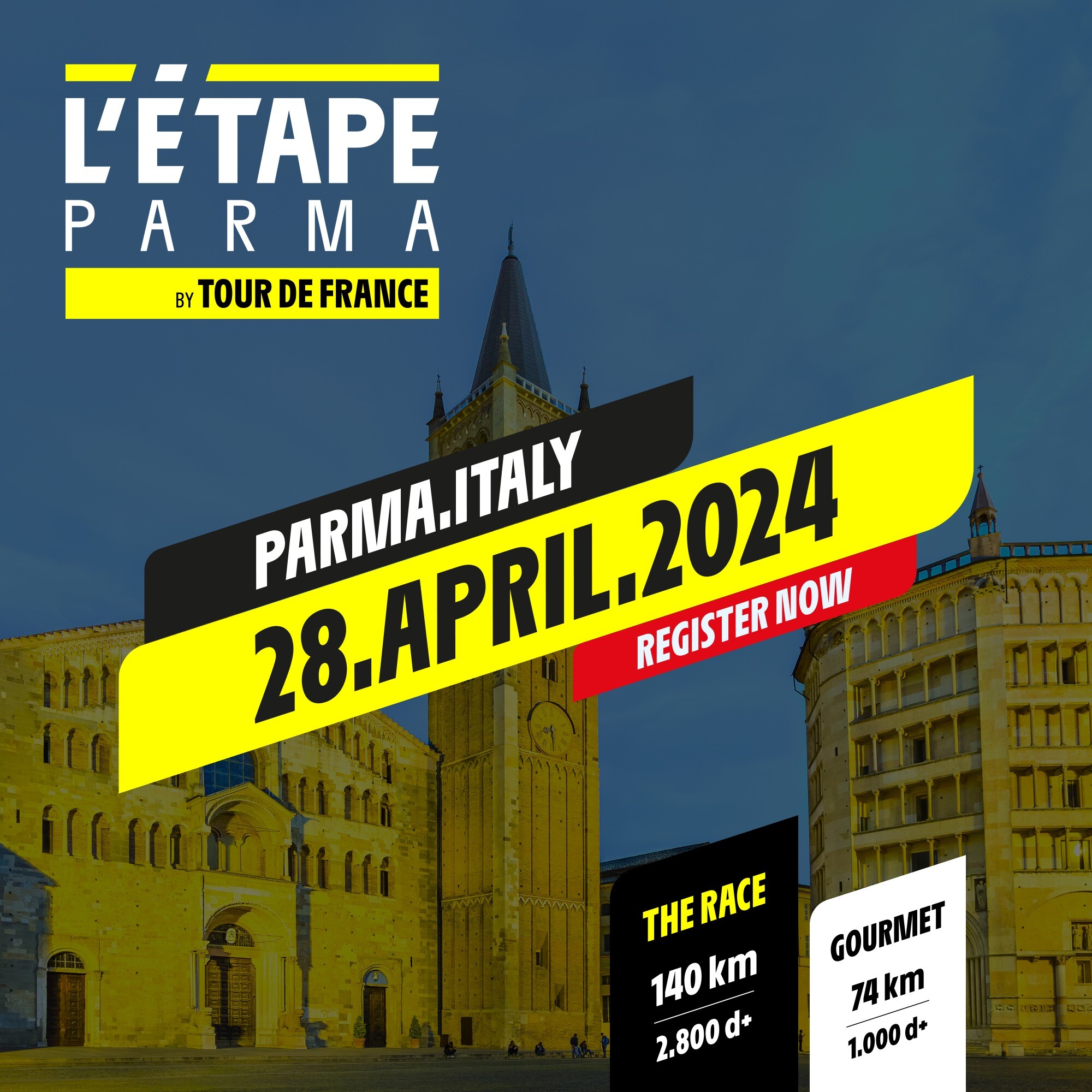 Parma è pronta ad ospitare la prima edizione in Italia de L’Étape by Tour de France il 27 e 28 aprile