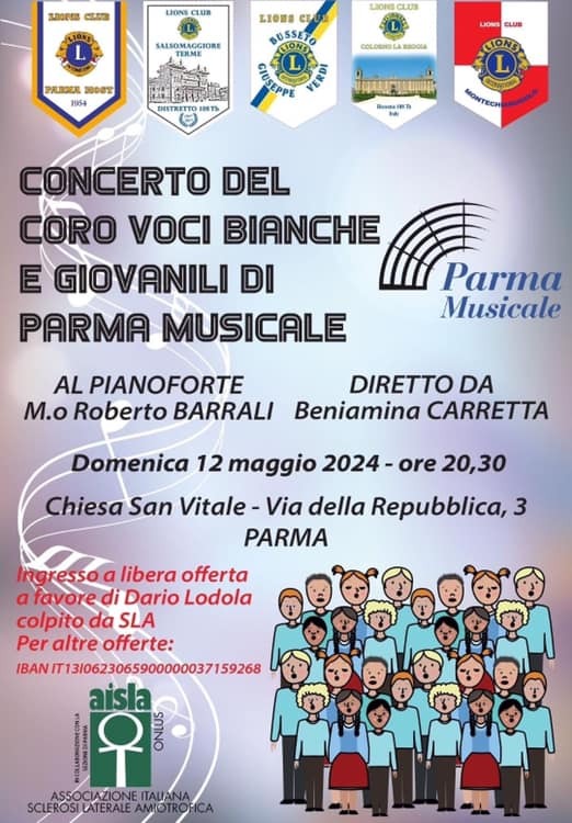 Nella chiesa di San Vitale a Parma concerto del coro  voci bianche e giovanili di Parma Musicale