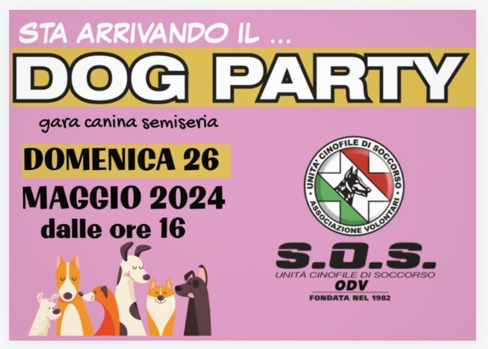 DOG PARTY targato SOS UNITA' CINOFILE DI LANGHIRANO!